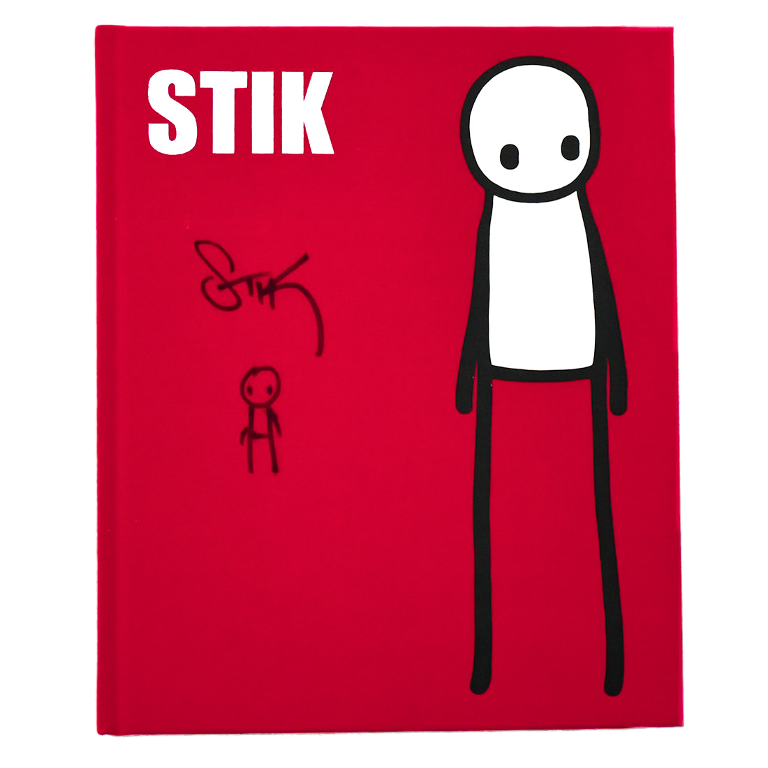 artist stik book signed with hand drawn figure on cover