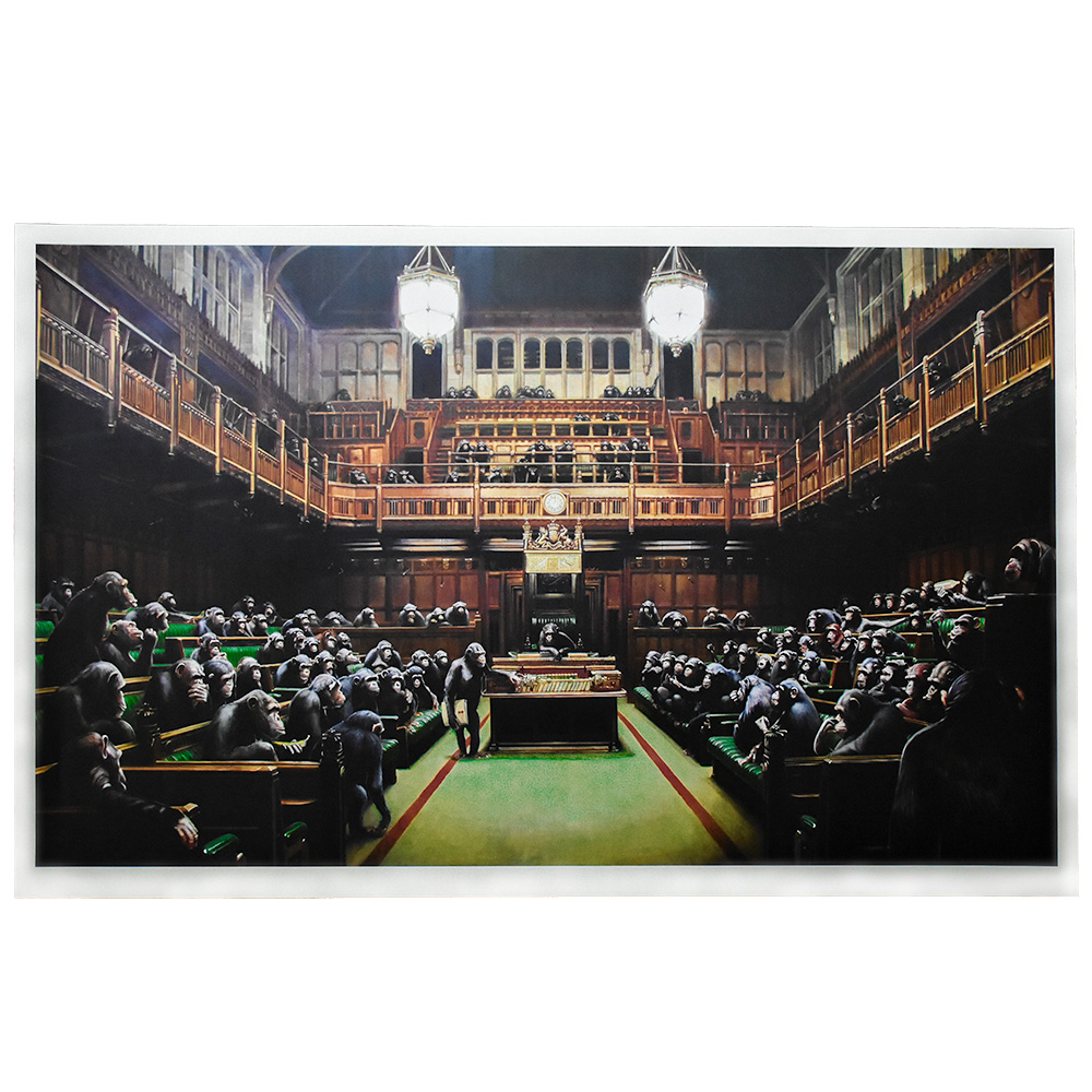 banksy monkey parliament from 2009