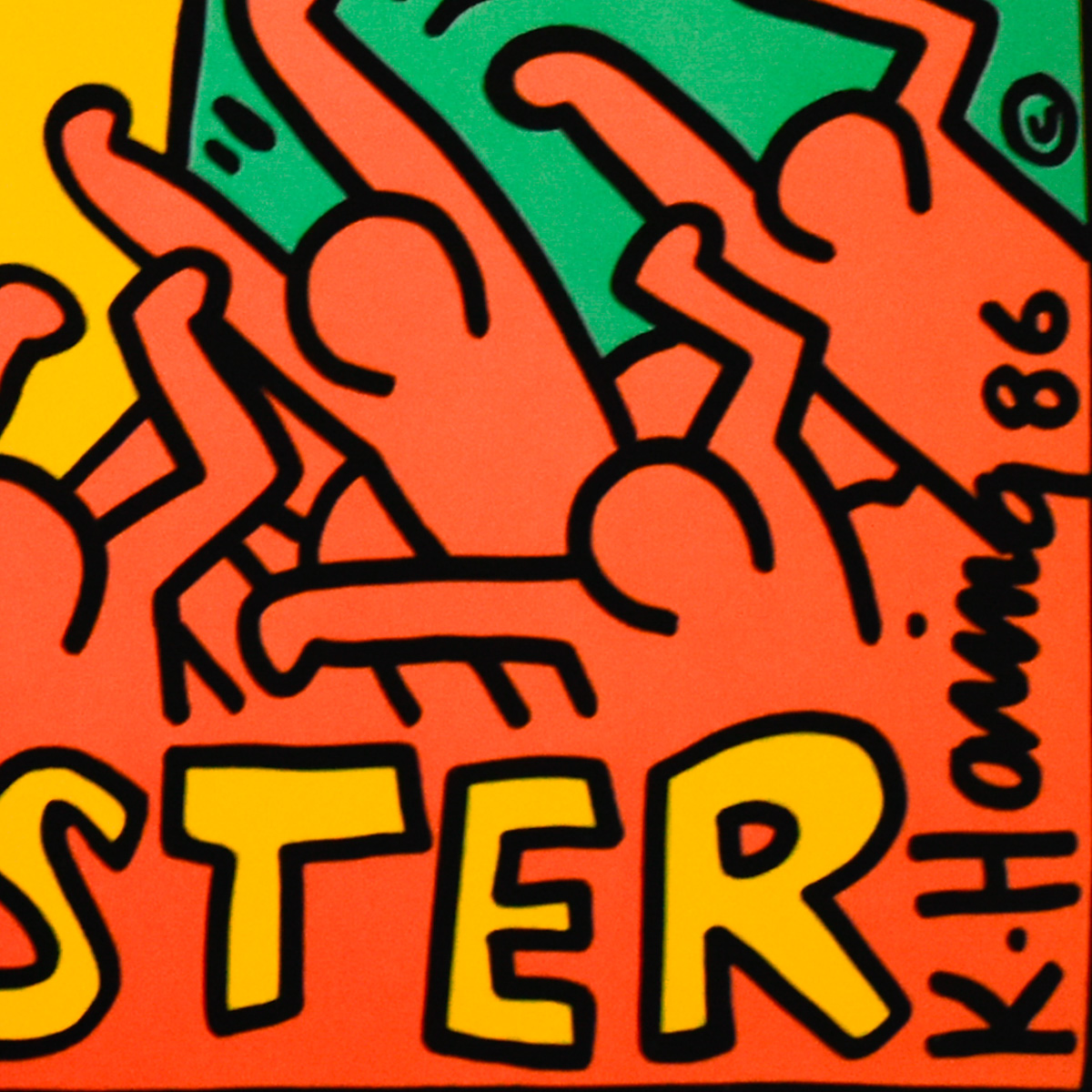 close up of haring signature from keith haring sylvester someone like you record