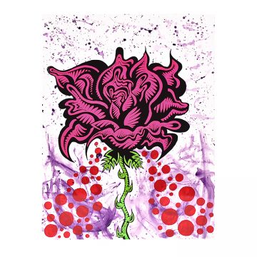 damon johnson rose print unique hand embellished