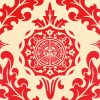 obey shepard fairey parlor print artist proof showing middle with obey star