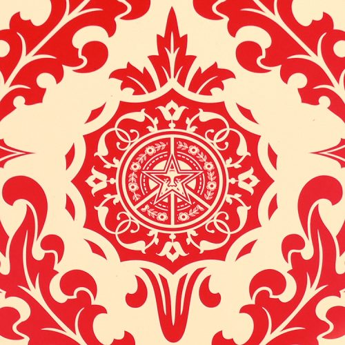 obey shepard fairey parlor print artist proof showing middle with obey star
