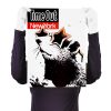 person holding banksy time out new york print