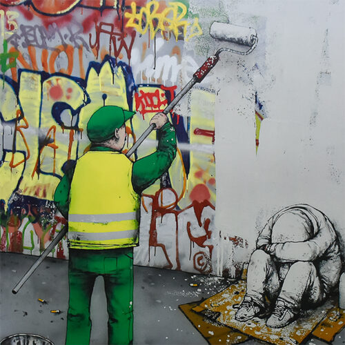 dran ville propre print middle detail