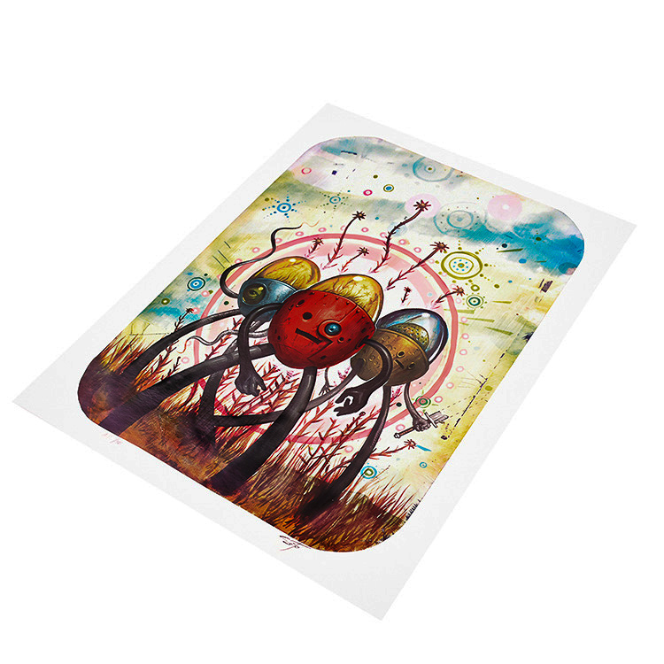 side view of jeff soto tres flores artist proof print