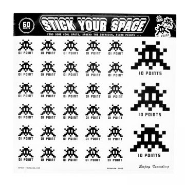 invader stick your space sticker pack