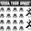 invader stick your space sticker pack showing top middle of sticker pack with stick your space written