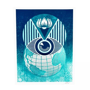 obey shepard fairey flint eye global alert limited edition print