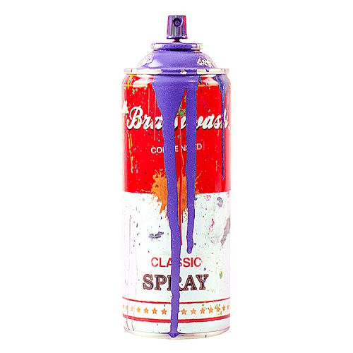 mr.brainwash spray can in purple