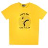 street artist invader kung fu club yellow t-shirt