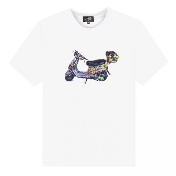 street artist invader scooter t-shirt