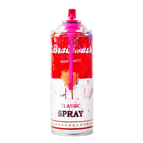 mr.brainwash pink spray can