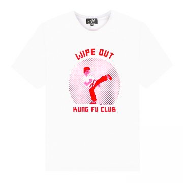 street artist invader kung fu club t-shirt white