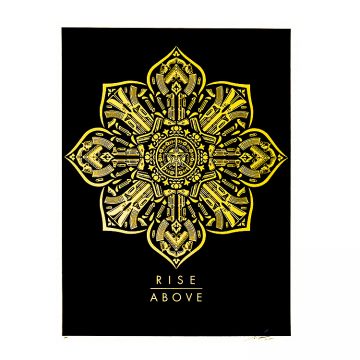 obey rise above screenprint