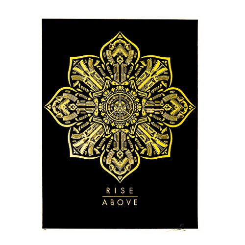 obey rise above screenprint