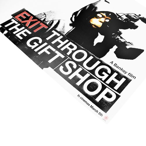 banksy exit through the gift shop original movie poster showing right side of poster detail