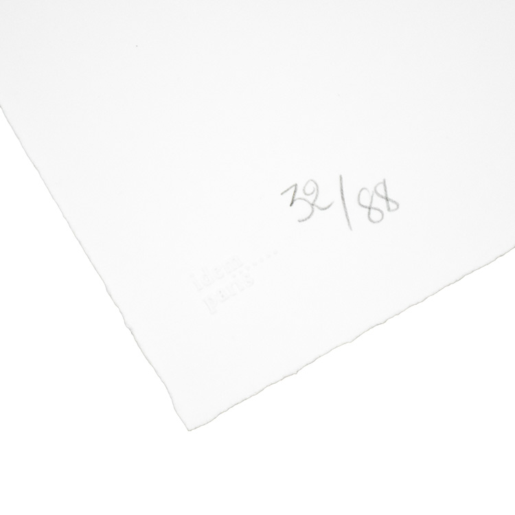 showing left bottom of invader scooter print with edition number and publishers stamp
