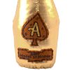 lucy sparrow ace of spades champagne bottle showing front of bottle with armand de brignac label