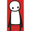 stik standing figure lithograph showing middle of print detail with stik figure