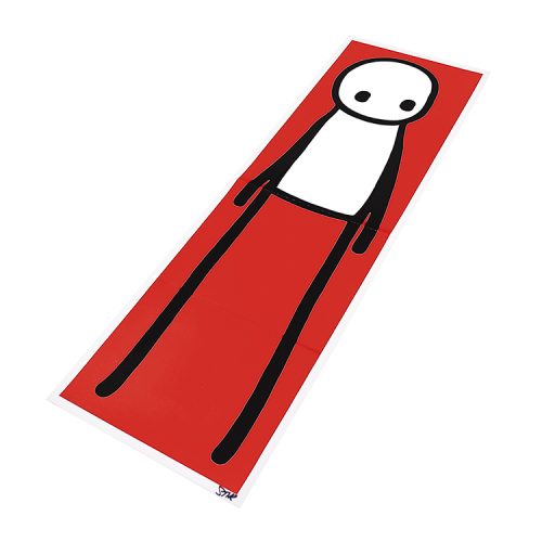 stik standing figure lithograph showing right side of print