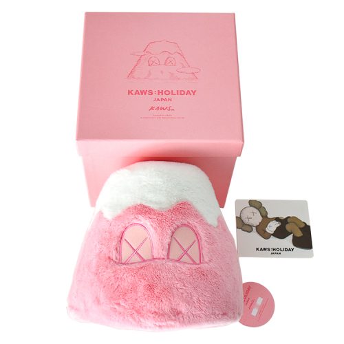kaws mount fuji pink with box and card