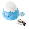 kaws mount fuji blue plush with tag shown with holiday japan info card