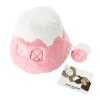 kaws mount fuji pink plush with tag shown with holiday japan info card