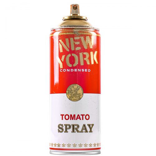 mr brainwash new york spray can in gold color