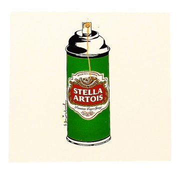 mr brainwash stella spray can print