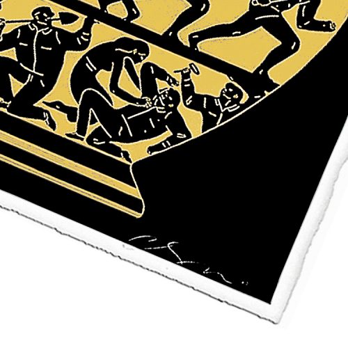 cleon peterson trump black and gold screenprint showing cleon peterson signature on bottom right of print