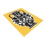 cleon peterson print trump in gold and white showing left side of print