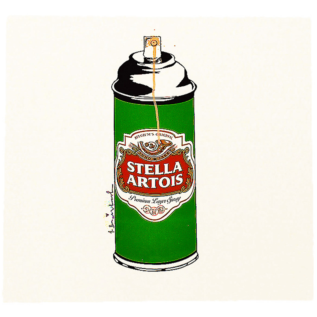 mr brainwash stella spray can print