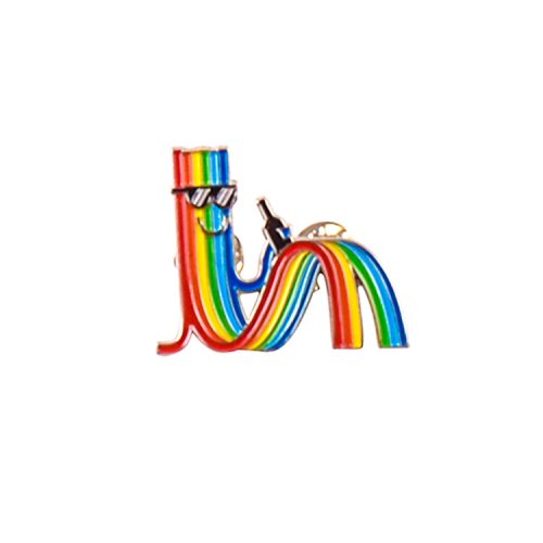 paul insect pin rainbow guy