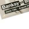 banksy david poster showing bottom left with show dates and banksy text