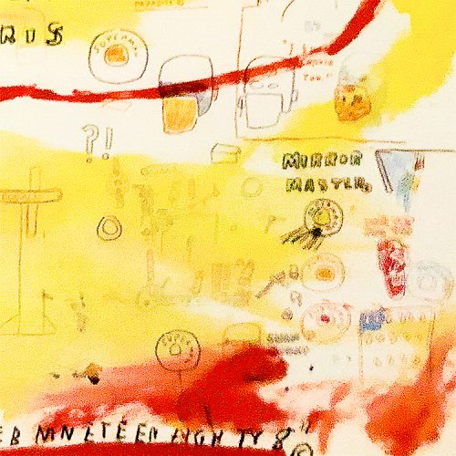 basquiat supercomb showing bottom right ddetail with vatious images and text