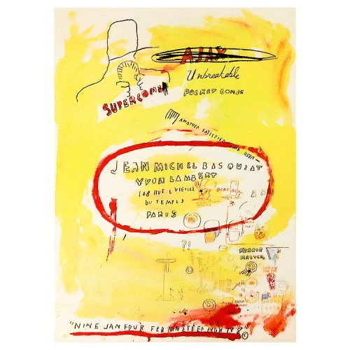 basquiat supercomb exhibition poster