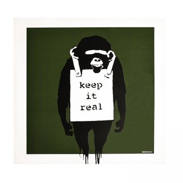 banksy keep it real laugh now vinyl album showing keep it real cover side