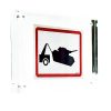 banksy tank towing sticker in clear frame
