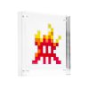 invader fire sticker in clear frame