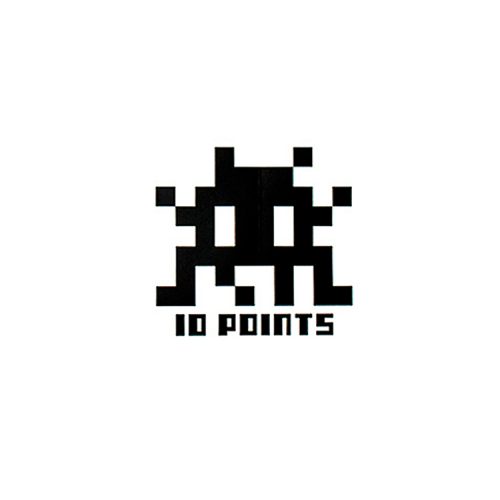 invader ten points sticker