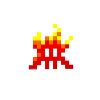 invader fire sticker