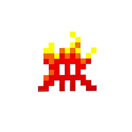 invader fire sticker