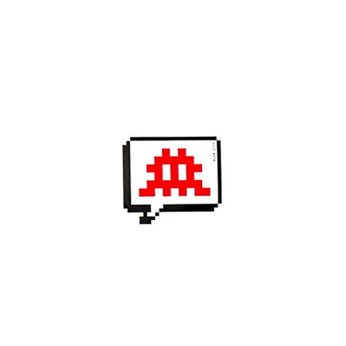 red invader speech bubble sticker