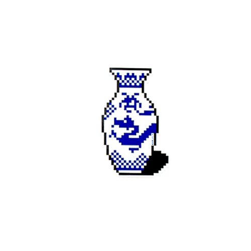 invader vase sticker