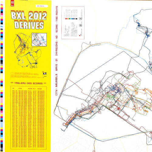 showing left side of invader brussels map