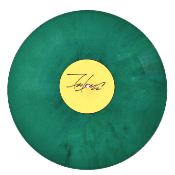 futura 2000 escapades of futura green limited showing record side with printed futura signature
