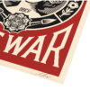 shepard fairey make art not war showing bottom right with artist signarture