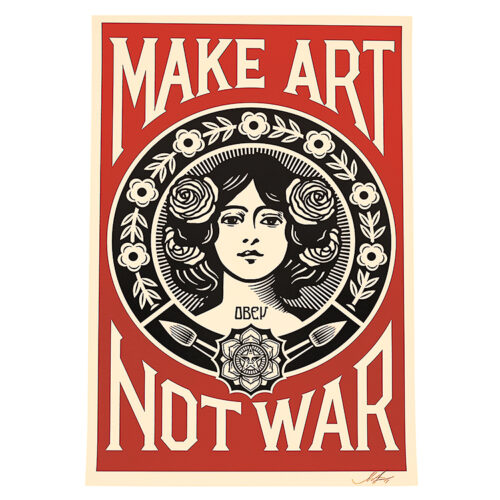 shepard fairey make art not war