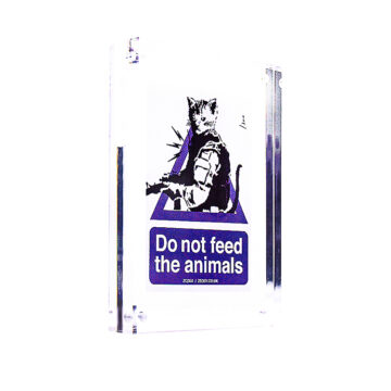 zedsy animals sticker in clear block frame
