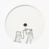 banksy blur crazy beat promo hand stamped vinyl record showing close up of petrolhead stamp